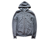BURBERRY GREY REVERSIBLE ZIP UP HOODIE