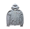 CDG PLAY GREY ZIP UP HOODIE