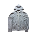 CDG PLAY GREY ZIP UP HOODIE