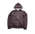 BURBERRY BROWN ZIP UP HOODIE