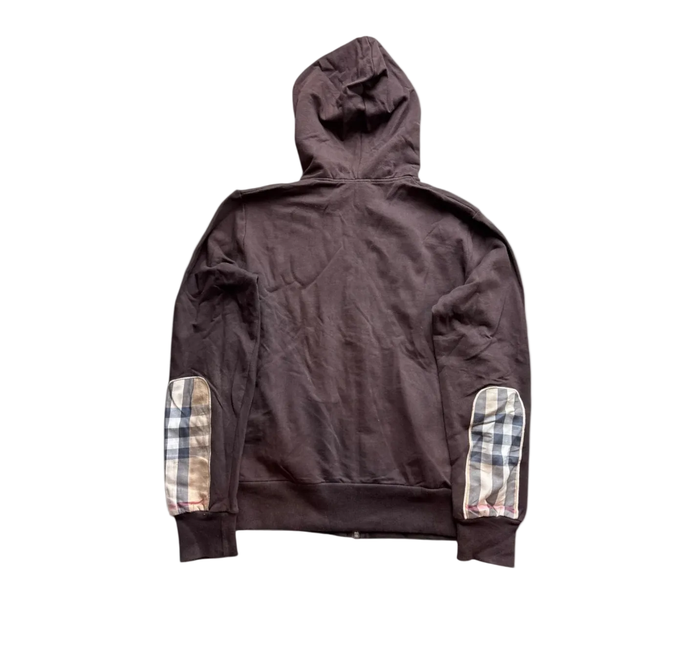 BURBERRY BROWN ZIP UP HOODIE