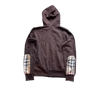 BURBERRY BROWN ZIP UP HOODIE