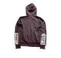 BURBERRY BROWN ZIP UP HOODIE