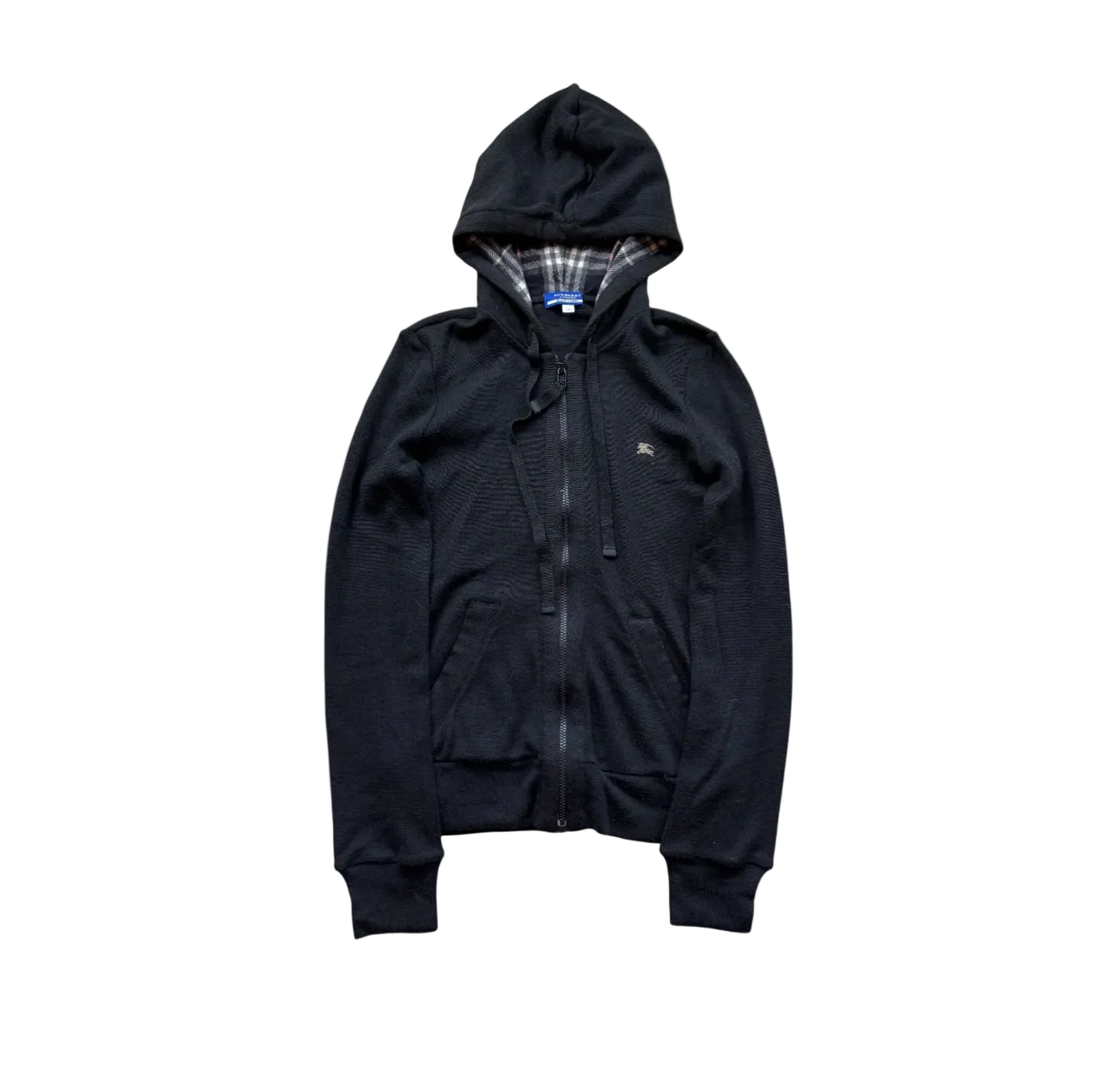 BURBERRY BLACK ZIP UP HOODIE