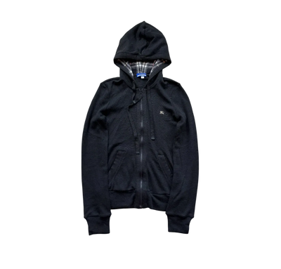 BURBERRY BLACK ZIP UP HOODIE