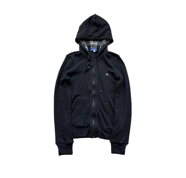 BURBERRY BLACK ZIP UP HOODIE