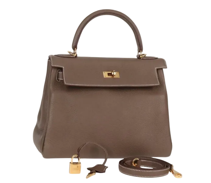 HERMÉS Kelly 28 2021 Z Etoupe Gold