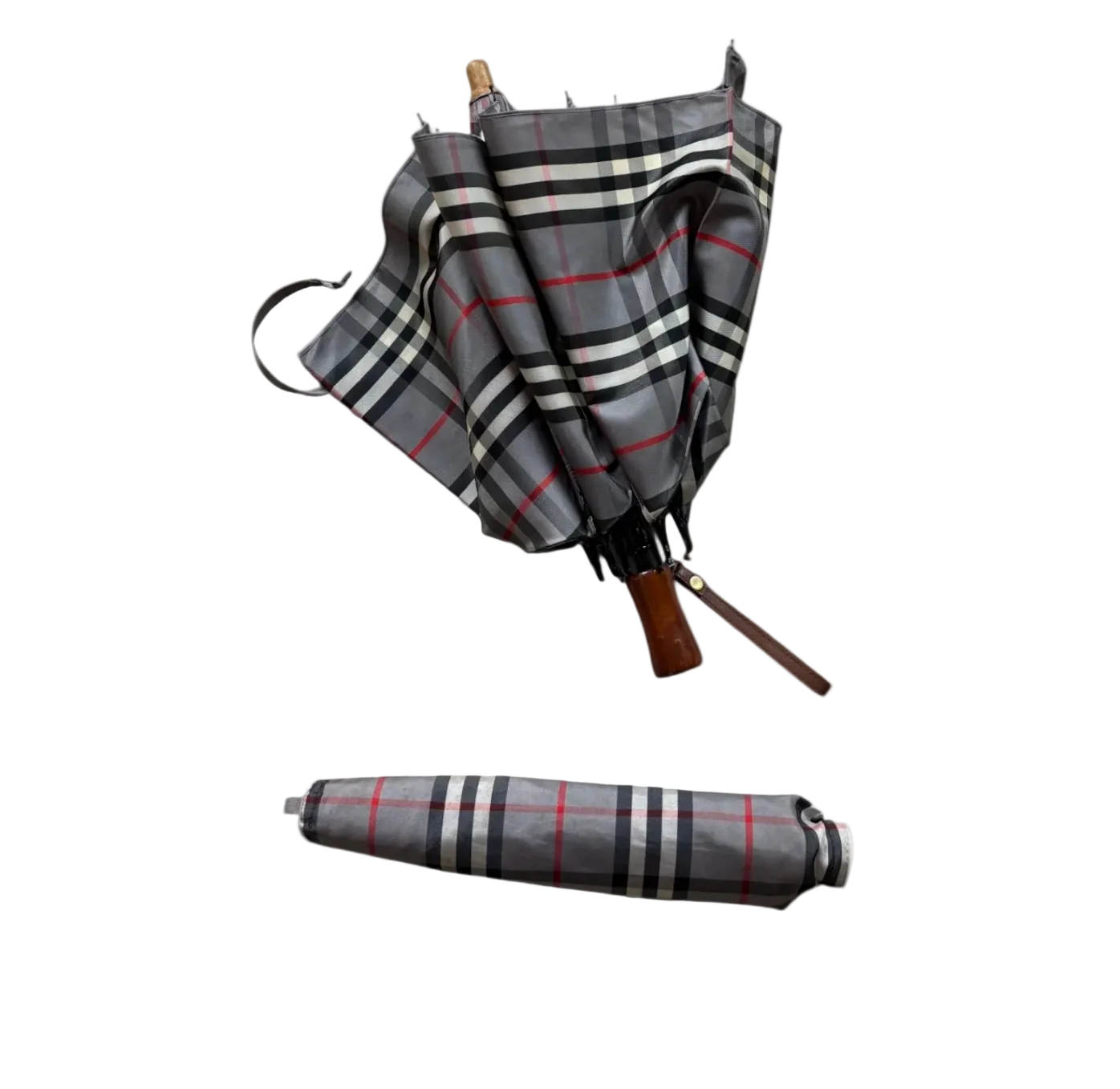 BURBERRY GREY MONOGRAM UMBRELLA