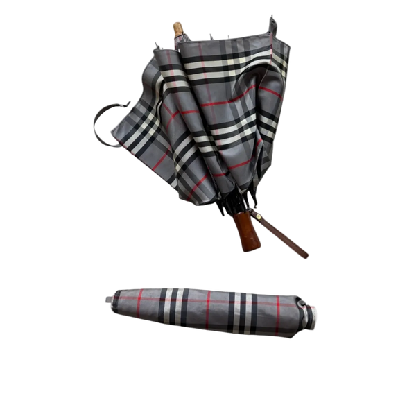 BURBERRY GREY MONOGRAM UMBRELLA