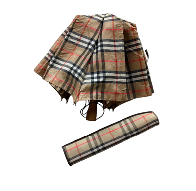 BURBERRY BEIGE MONOGRAM UMBRELLA