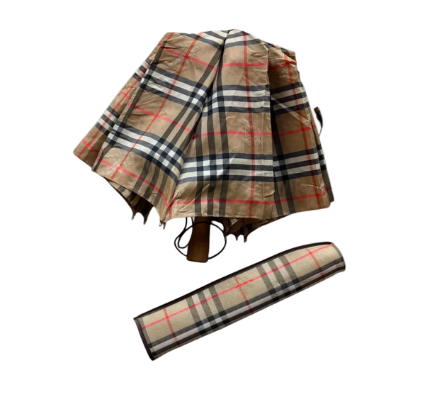 BURBERRY BEIGE MONOGRAM UMBRELLA