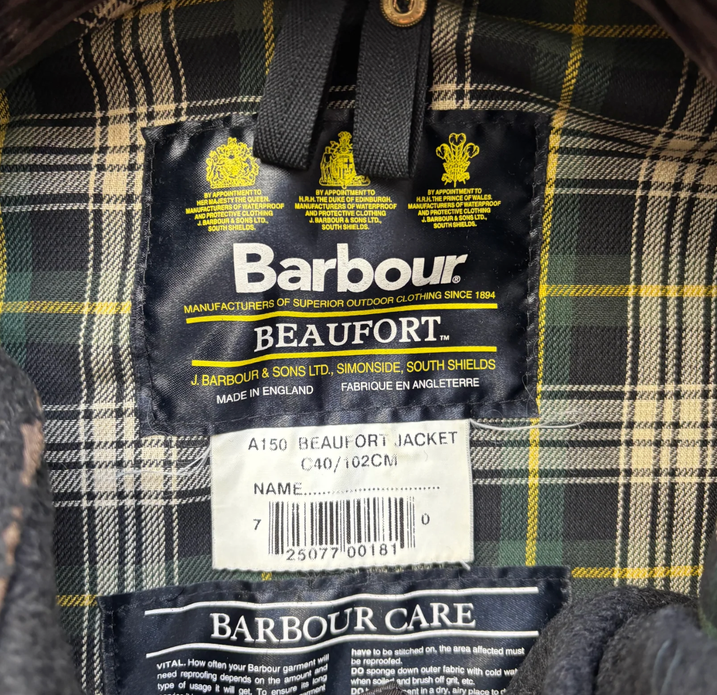 BARBOUR WAXED COAT