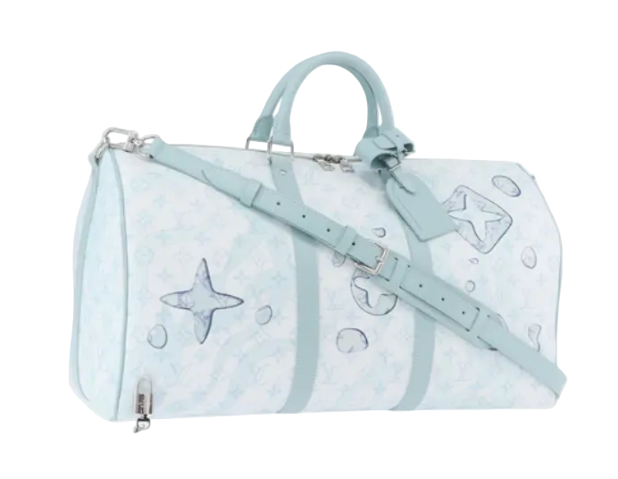 LOUIS VUITTON Monogram Aqua Garden Keepall Bandouliere 50