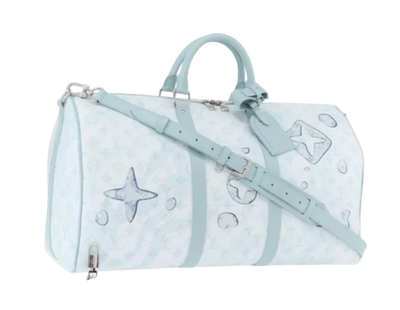 LOUIS VUITTON Monogram Aqua Garden Keepall Bandouliere 50