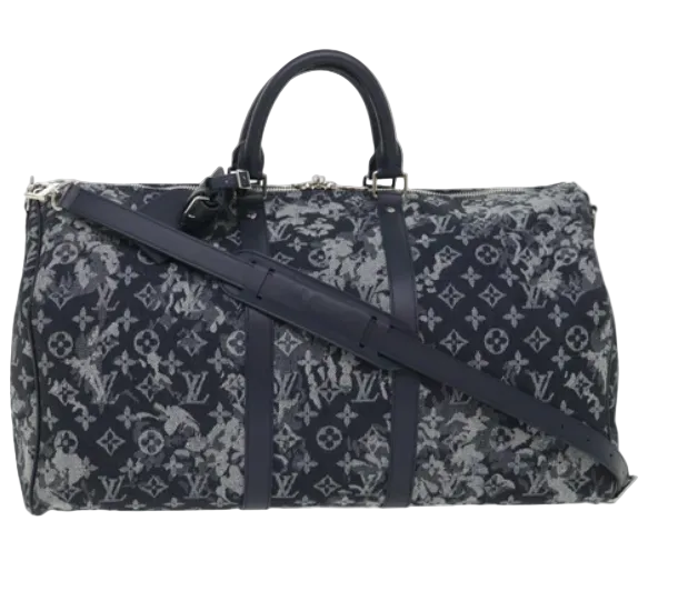LOUIS VUITTON Monogram Tapestry Keepall Bandouliere 50 Boston