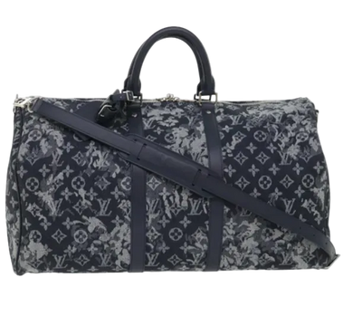LOUIS VUITTON Monogram Tapestry Keepall Bandouliere 50 Boston