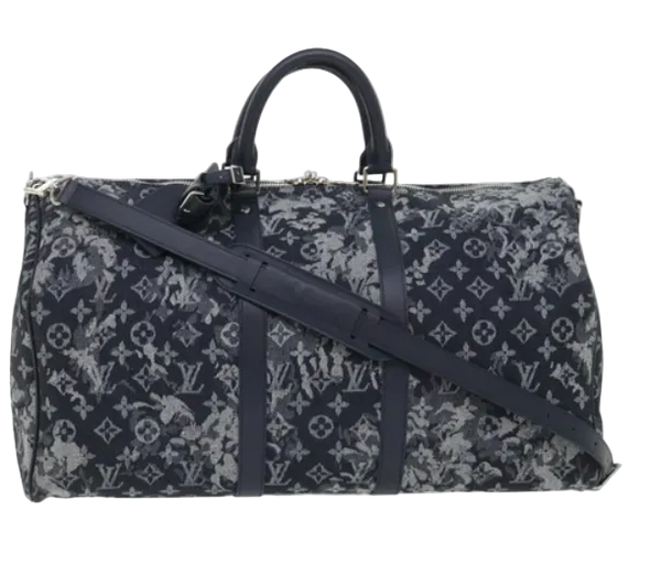 LOUIS VUITTON Monogram Tapestry Keepall Bandouliere 50 Boston