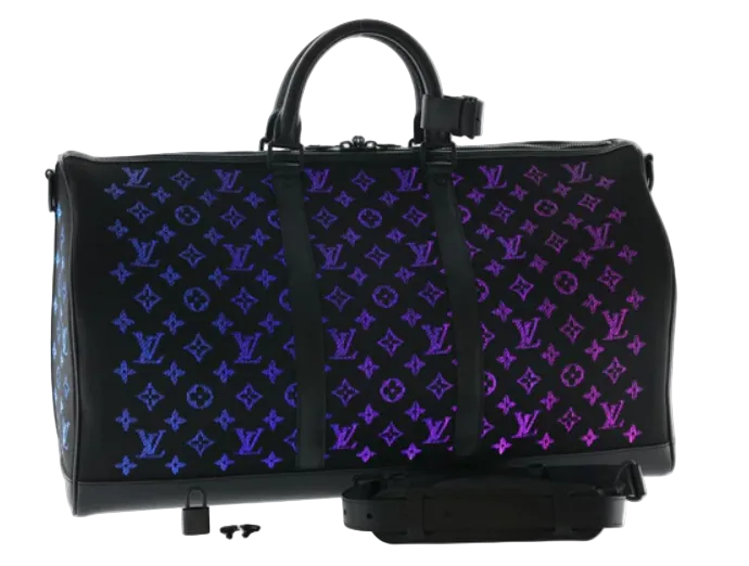 LOUIS VUITTON Monogram Light Up Keepall Bandouliere 50 Boston