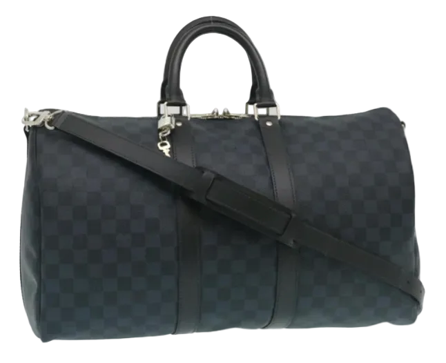 LOUIS VUITTON Damier Cobalt Keepall Bandouliere 45 Boston