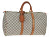 LOUIS VUITTON Damier Azur Keepall 50 Boston