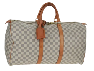 LOUIS VUITTON Damier Azur Keepall 50 Boston