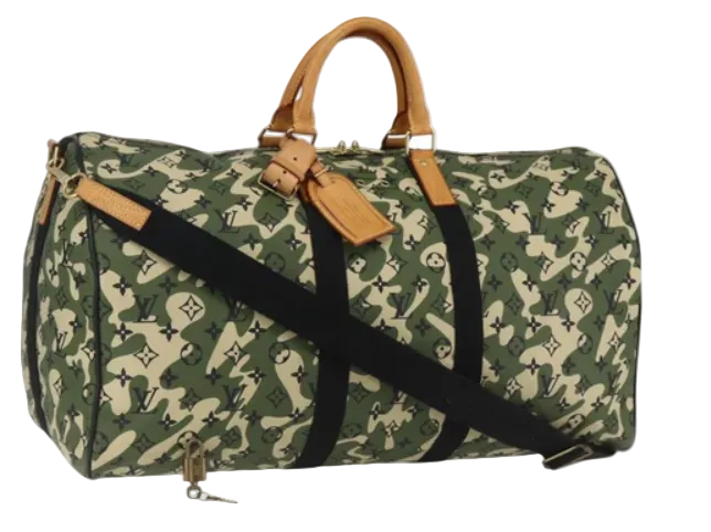 LOUIS VUITTON Camouflage Keepall Bandouliere 55