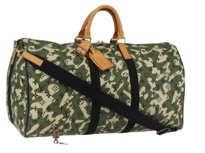 LOUIS VUITTON Camouflage Keepall Bandouliere 55