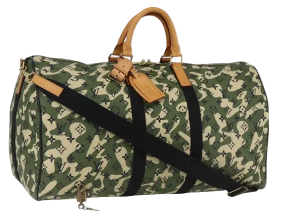LOUIS VUITTON Camouflage Keepall Bandouliere 55