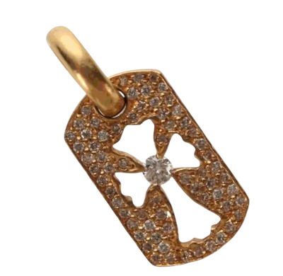 Chrome Hearts Tiny Cutout Cross Charm 22K Gold