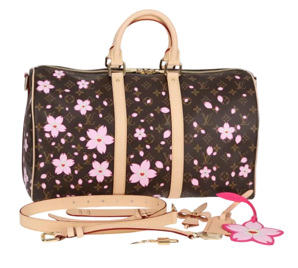 LOUIS VUITTON Cherry Blossom TM Keepall Bandouliere 45