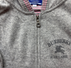 BURBERRY GREY ZIP UP HOODIE