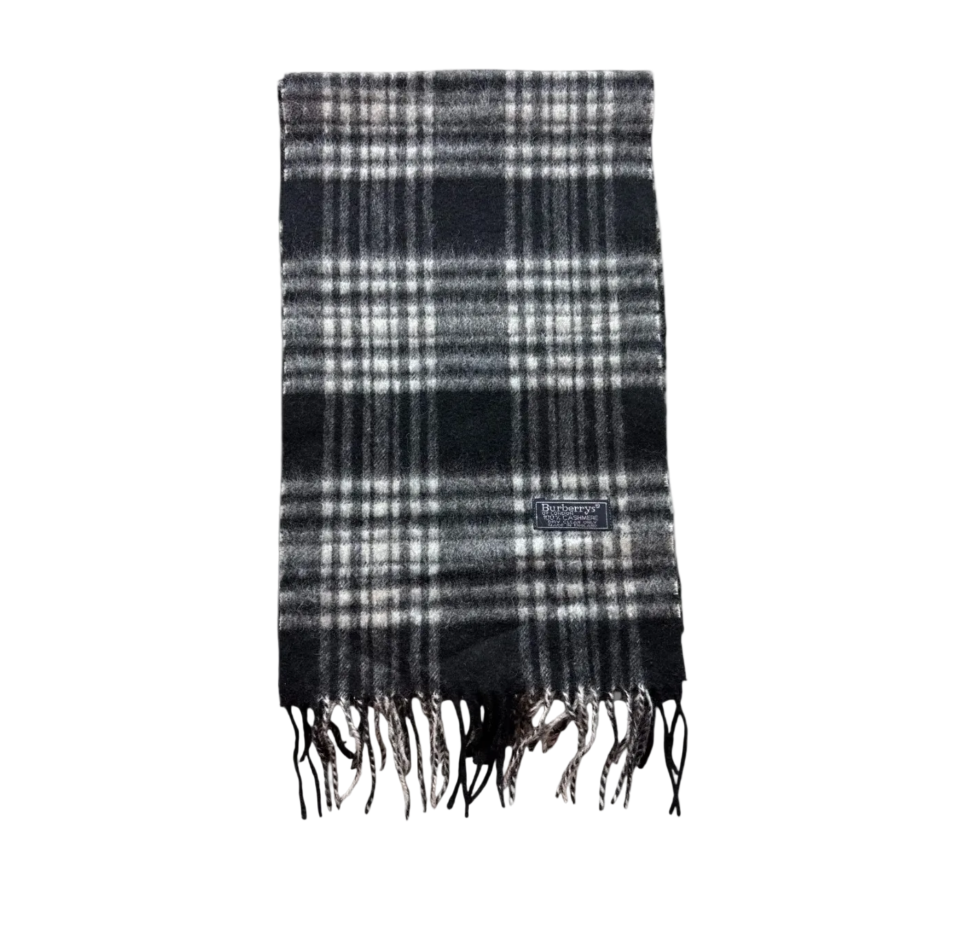BURBERRY NOVACHECK CASHMERE SCARF BLACK