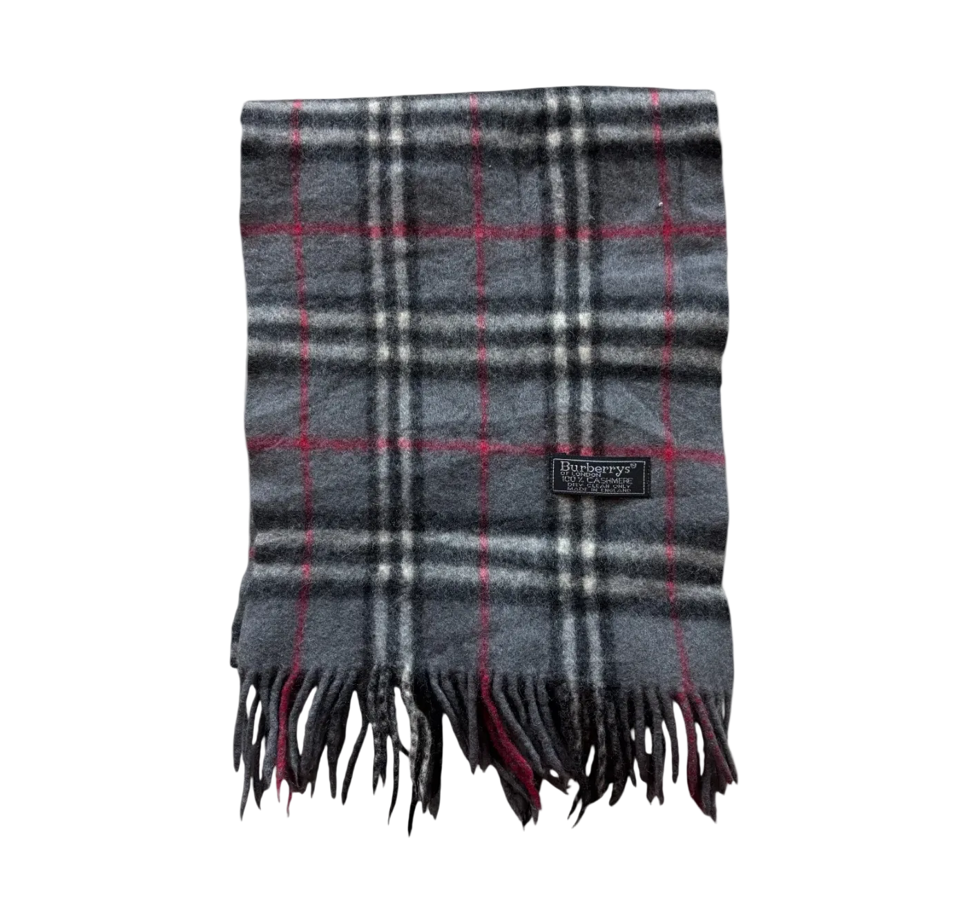 BURBERRY NOVACHECK CASHMERE SCARF GREY