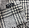 BURBERRY NOVACHECK CASHMERE SCARF LIGHT GREY