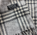BURBERRY NOVACHECK CASHMERE SCARF LIGHT GREY