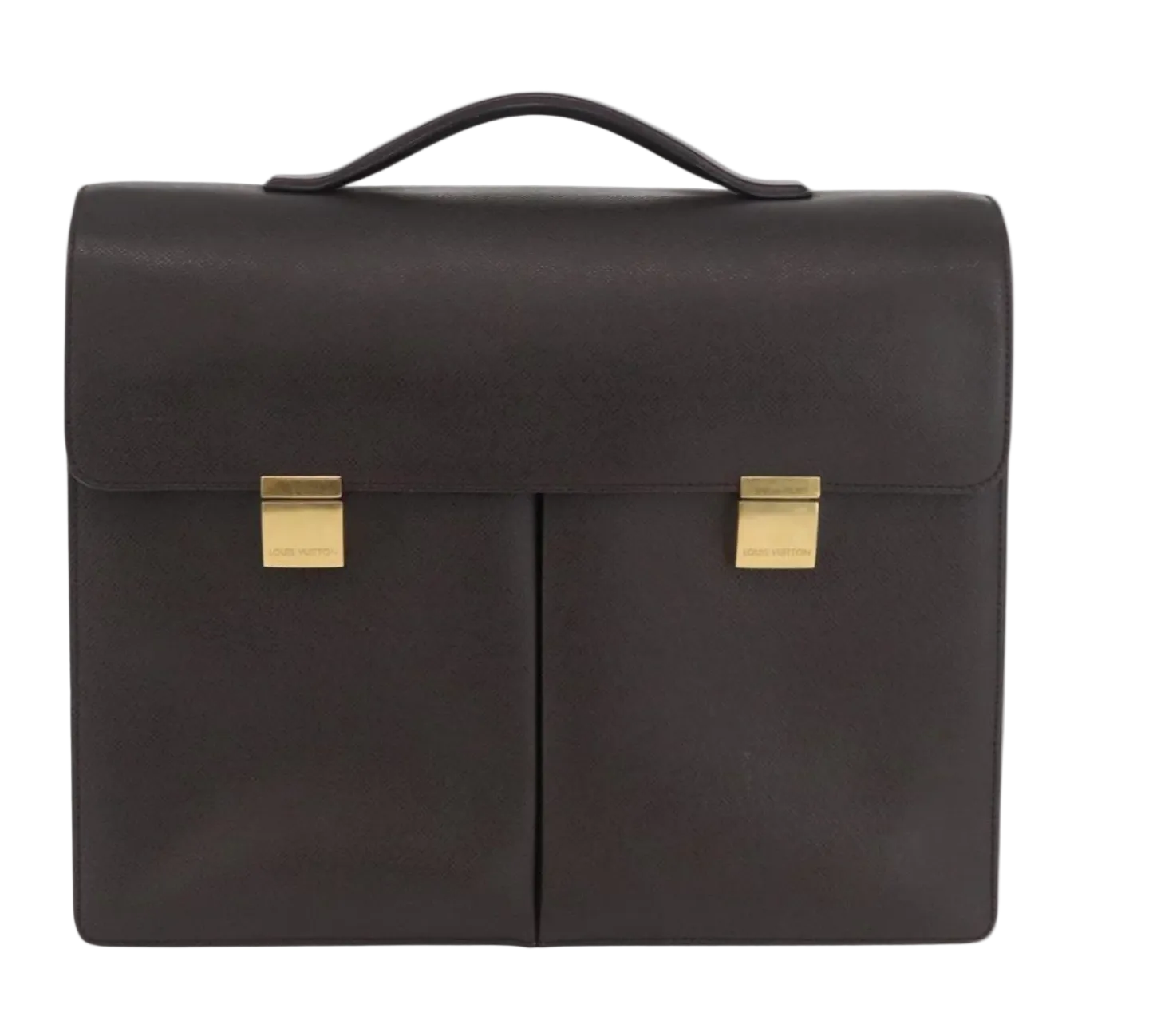 LOUIS VUITTON Taiga Serviette Kazan Business Bag Acajou