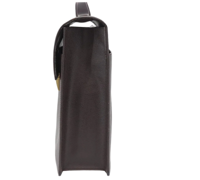 LOUIS VUITTON Taiga Serviette Kazan Business Bag Acajou