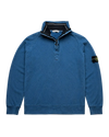 STONE ISLAND BLUE HALF ZIP UP KNIT