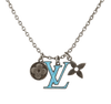 LOUIS VUITTON LV Printed Initials Turquoise Halskette