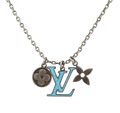 LOUIS VUITTON LV Printed Initials Turquoise Halskette