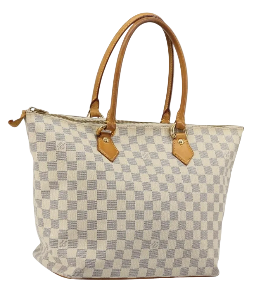 LOUIS VUITTON Damier Azur Saleya MM Tote Bag
