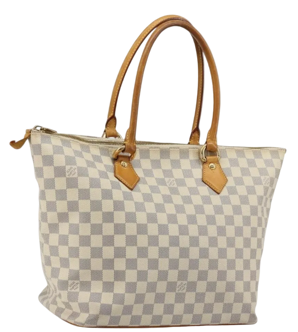 LOUIS VUITTON Damier Azur Saleya MM Tote Bag